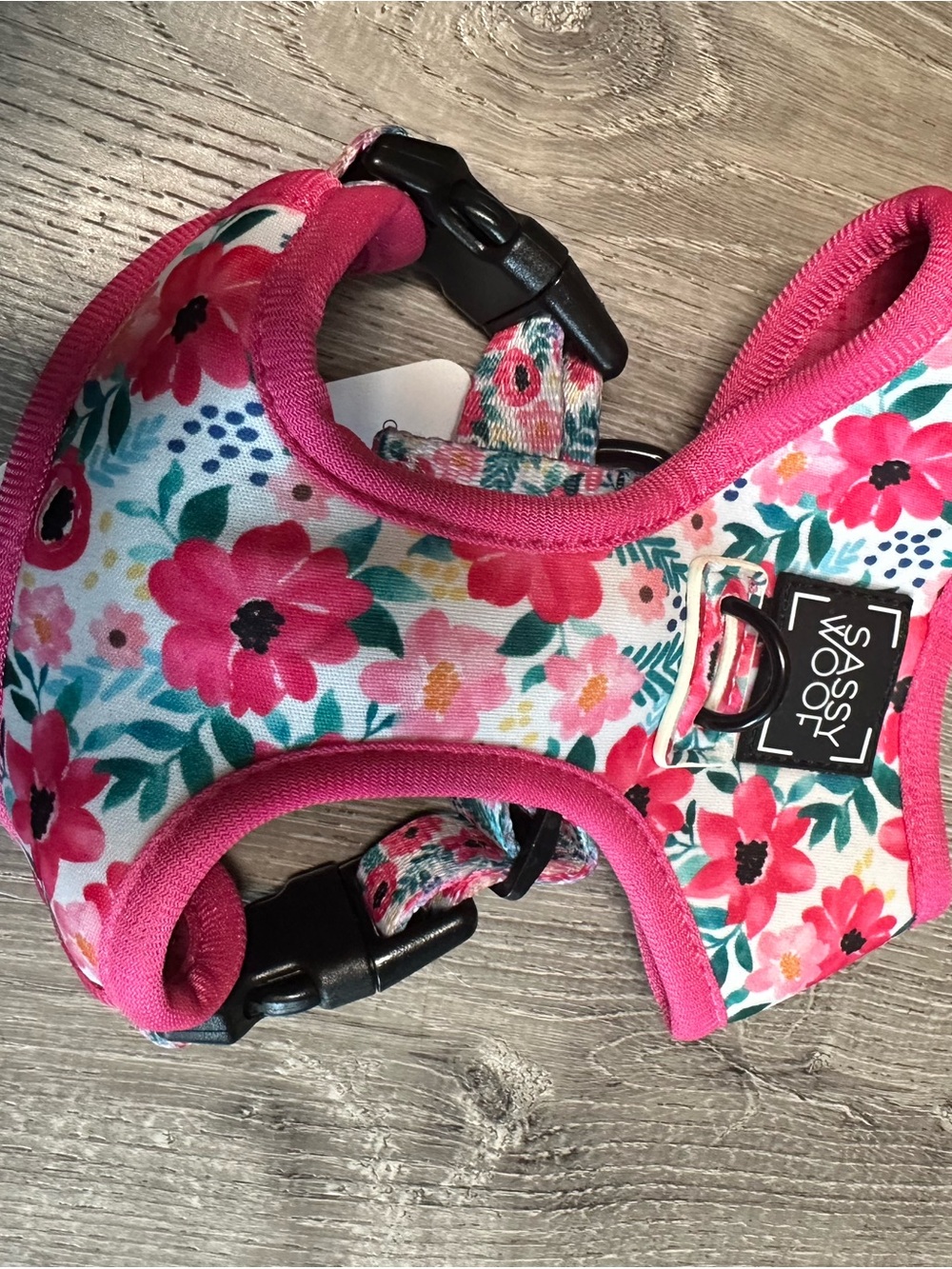 Sassy Woof Pink Floral Padded Dog Harness